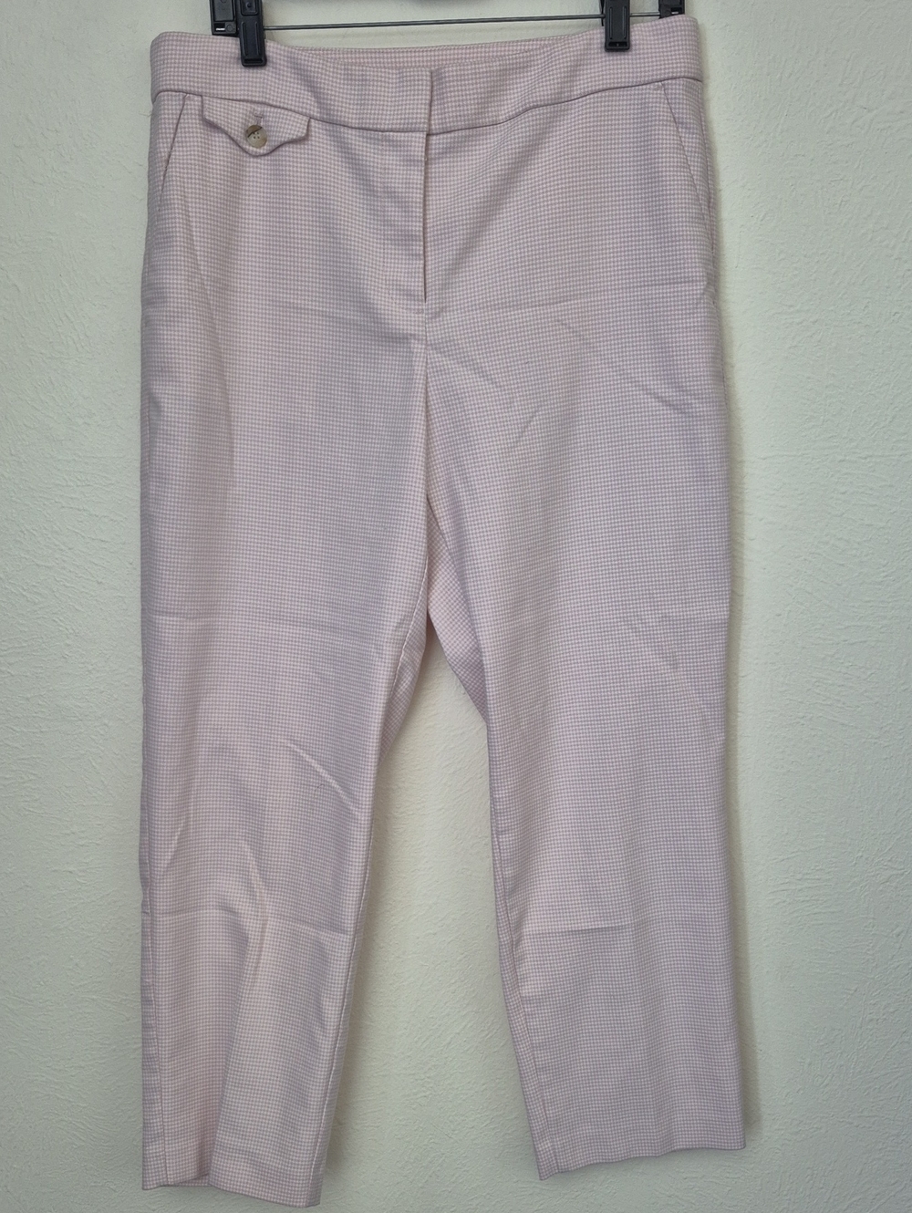 LOFT Light Pink Cropped Straight Pants